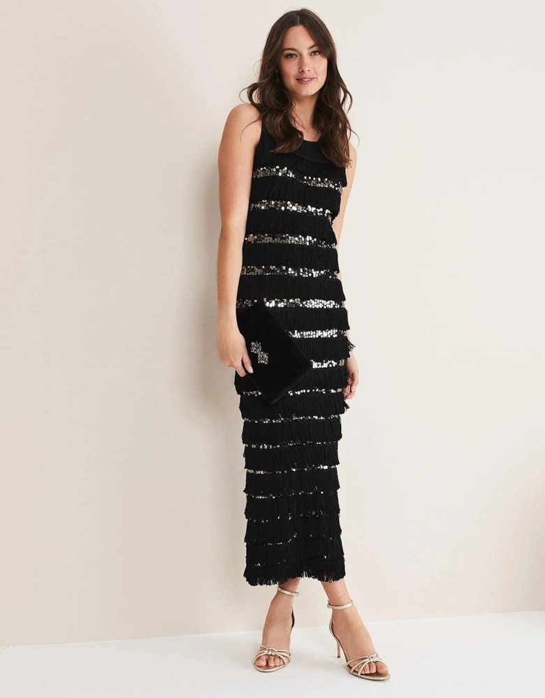 Sofianne Fringe Maxi Dress