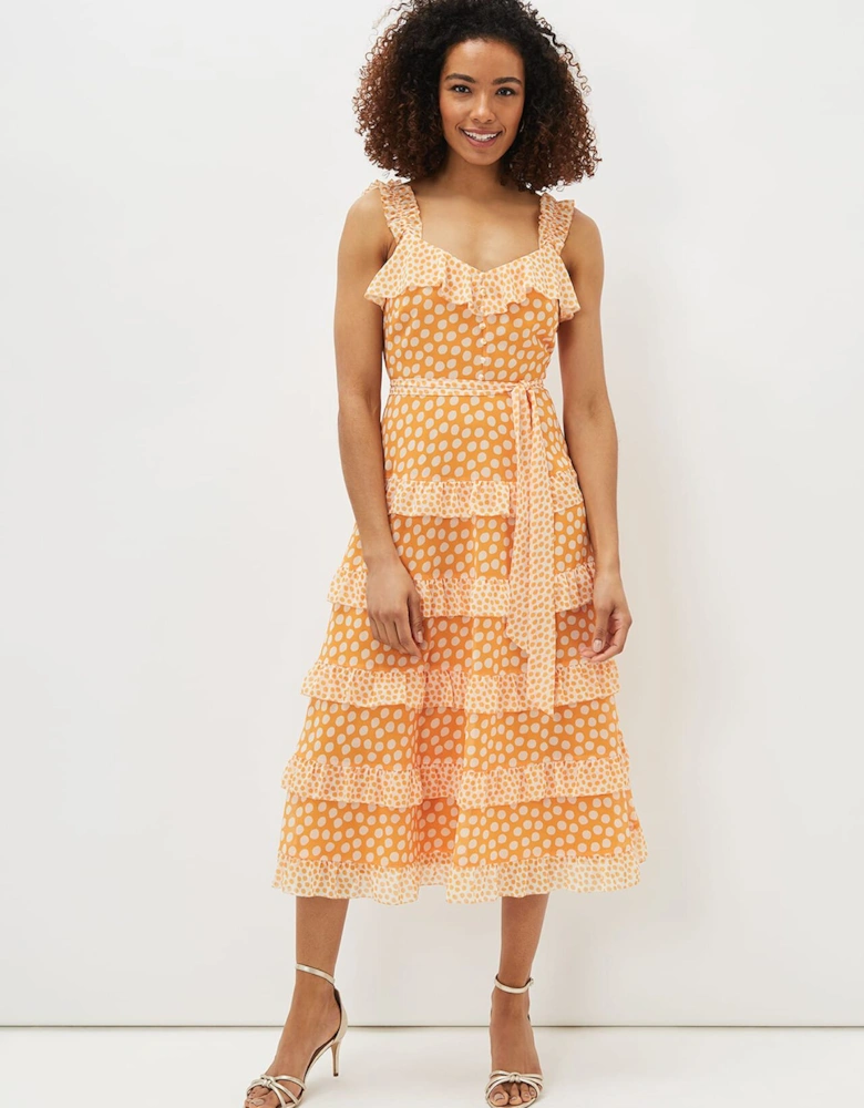 Madaline Spot Ruffle Dress