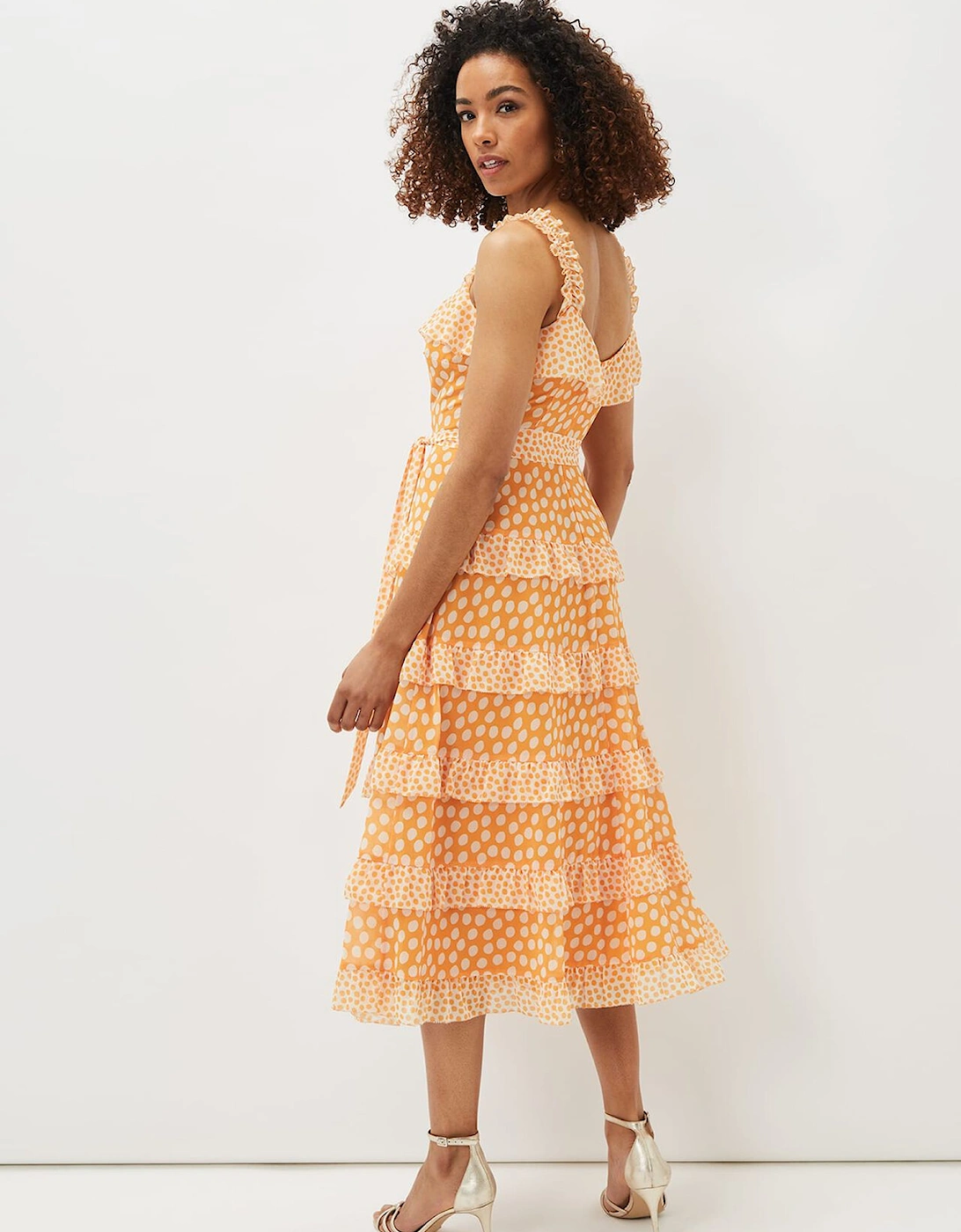 Madaline Spot Ruffle Dress