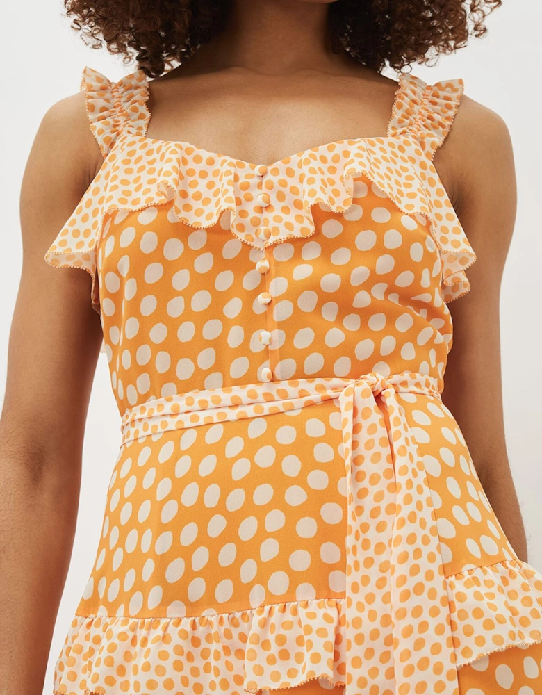 Madaline Spot Ruffle Dress