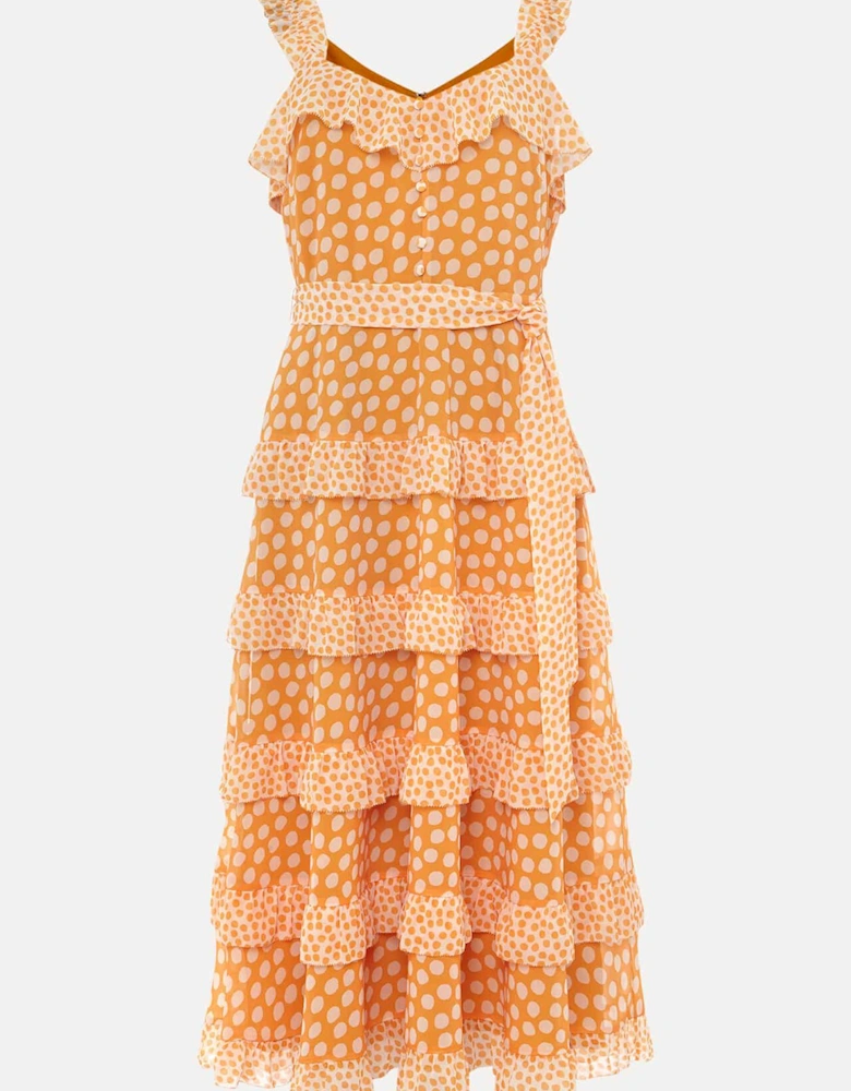 Madaline Spot Ruffle Dress