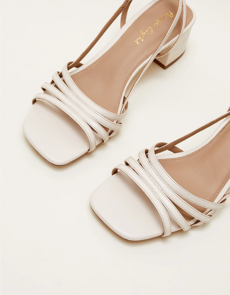 Leather Slingback Block Heel Sandal