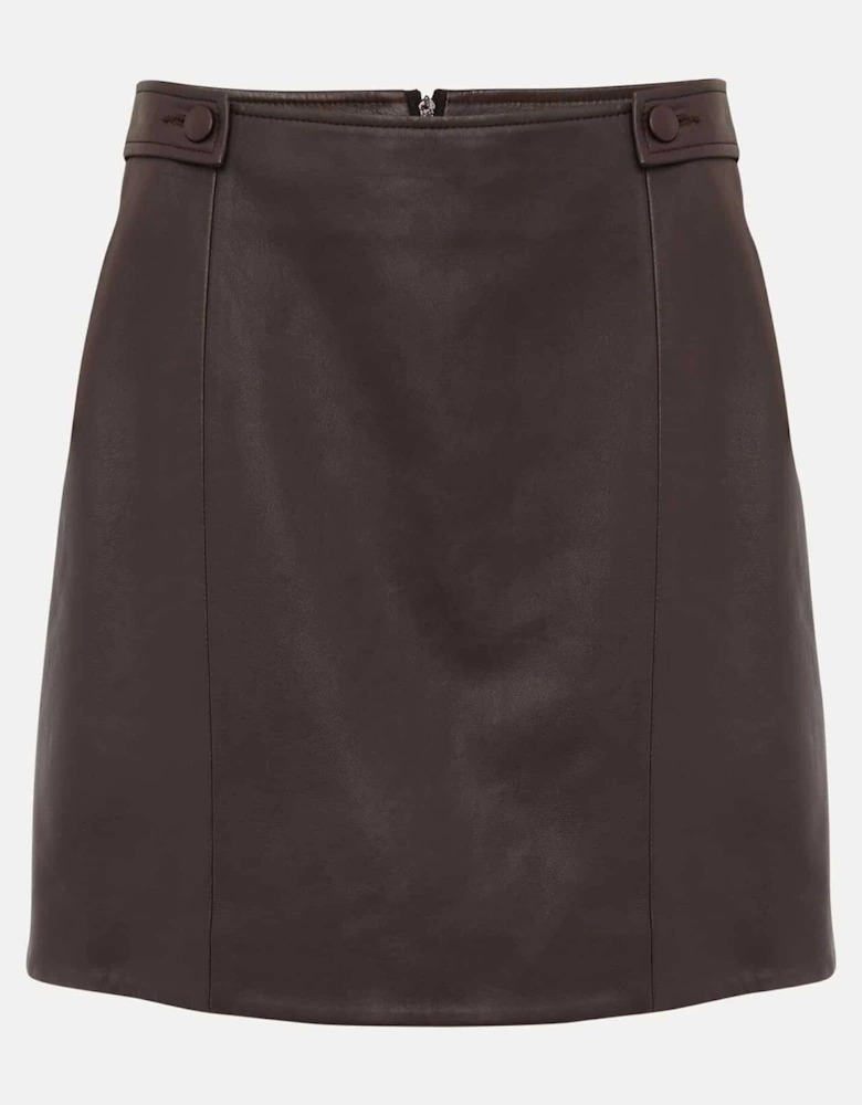 Nadine Leather A-Line Skirt