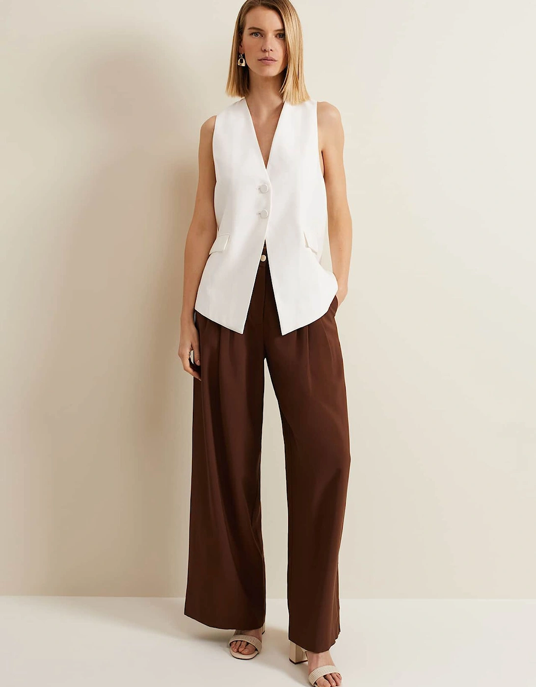 Indiyah Pleated Wide Leg Trousers