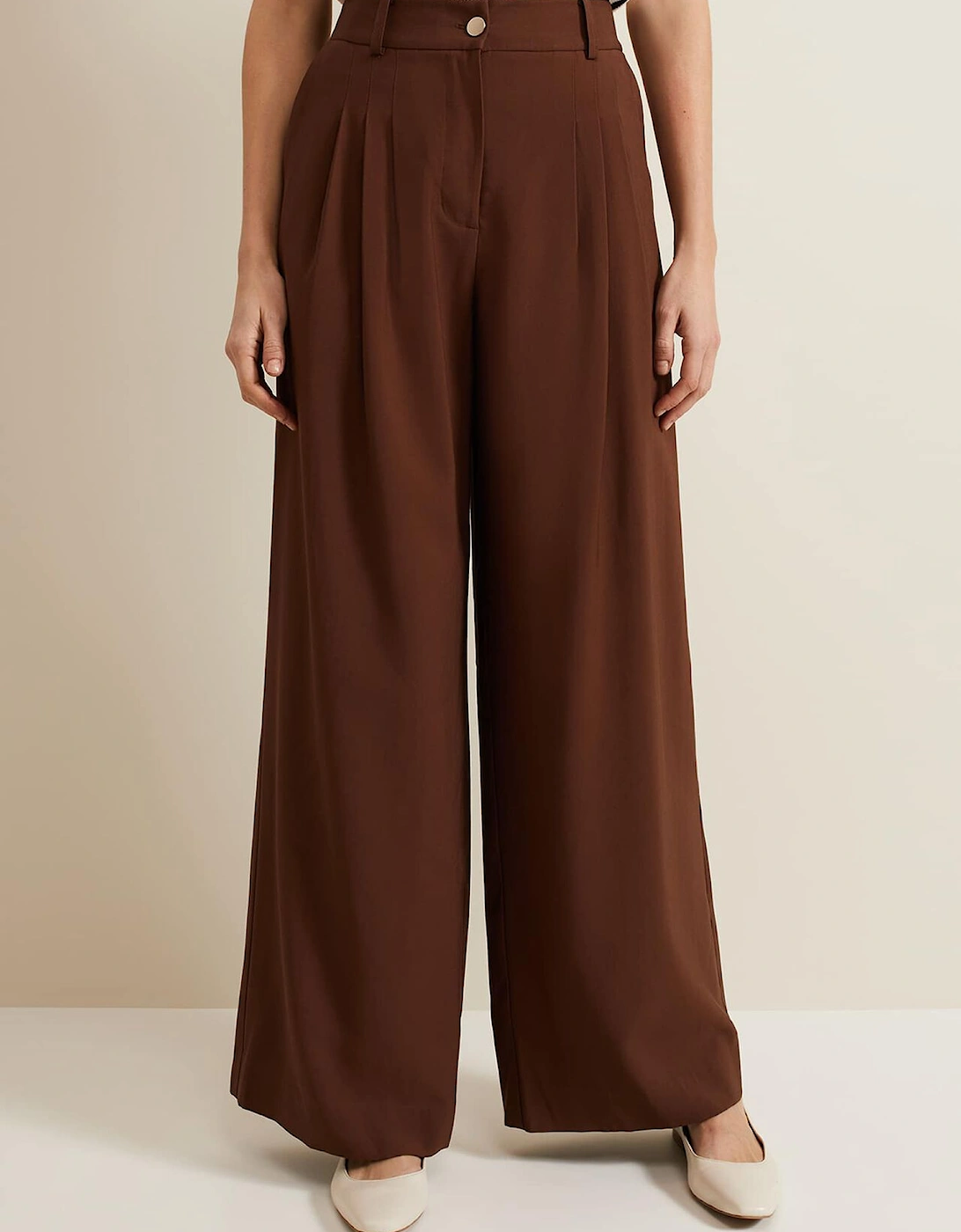 Indiyah Pleated Wide Leg Trousers