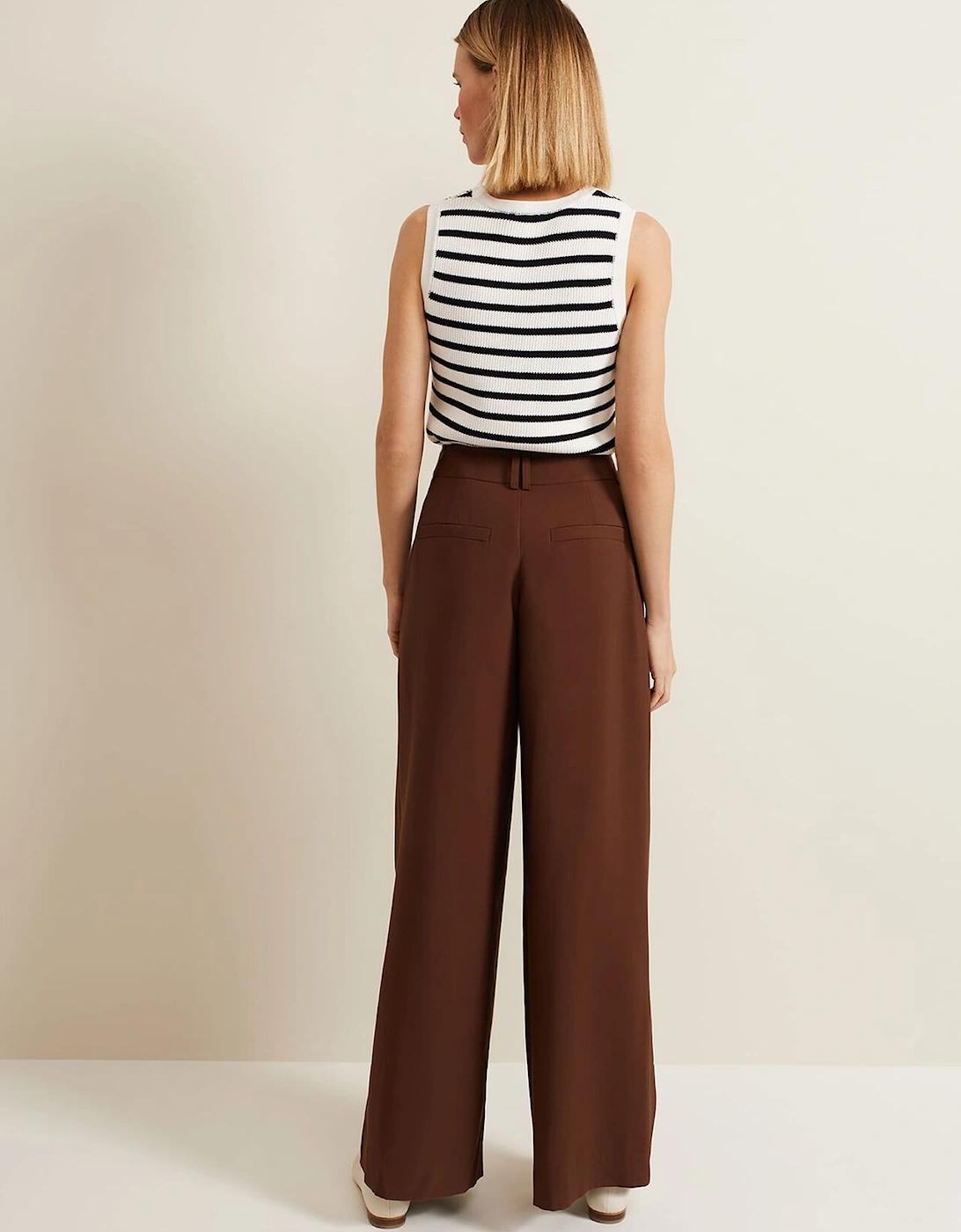 Indiyah Pleated Wide Leg Trousers