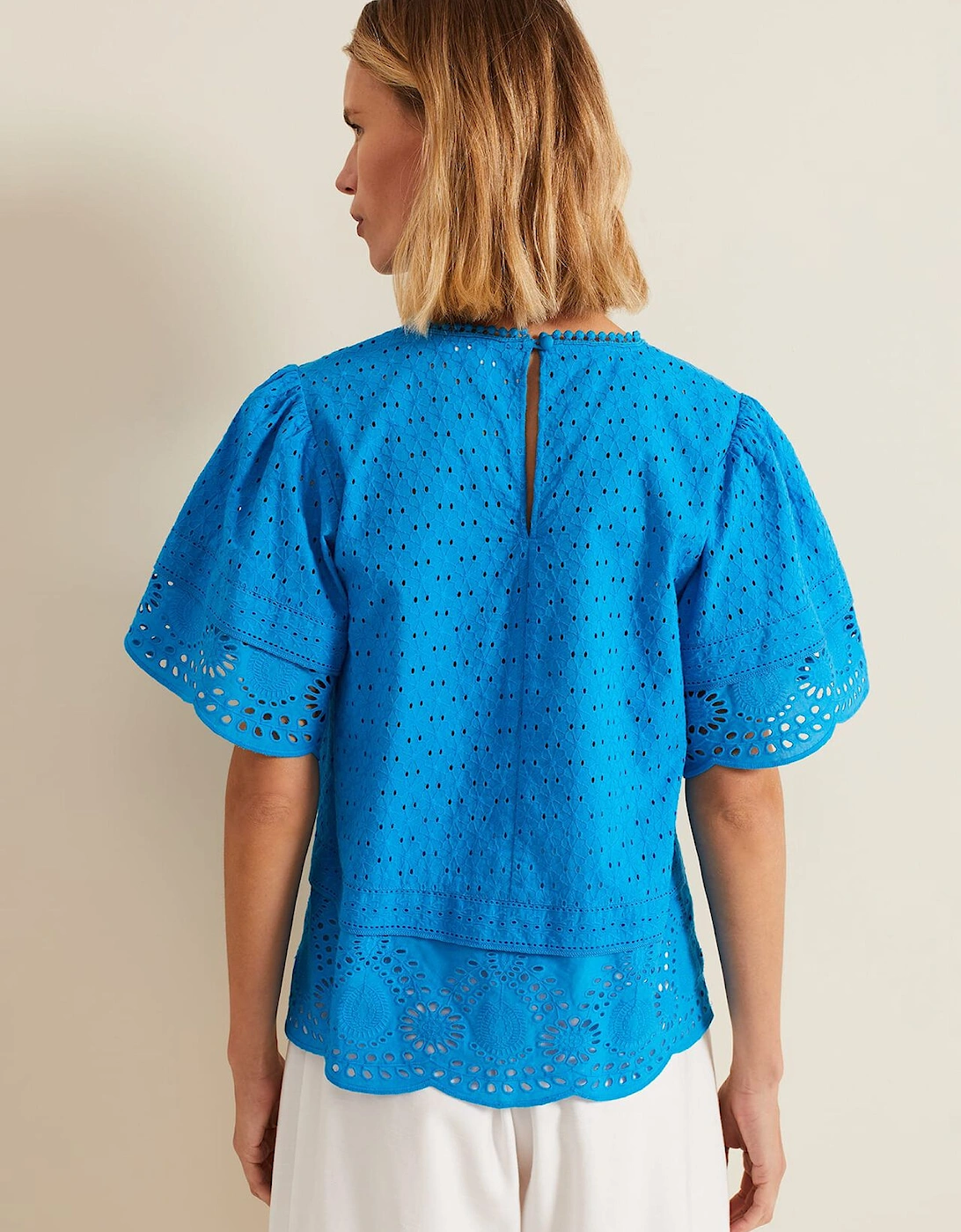 Sage Broderie Top