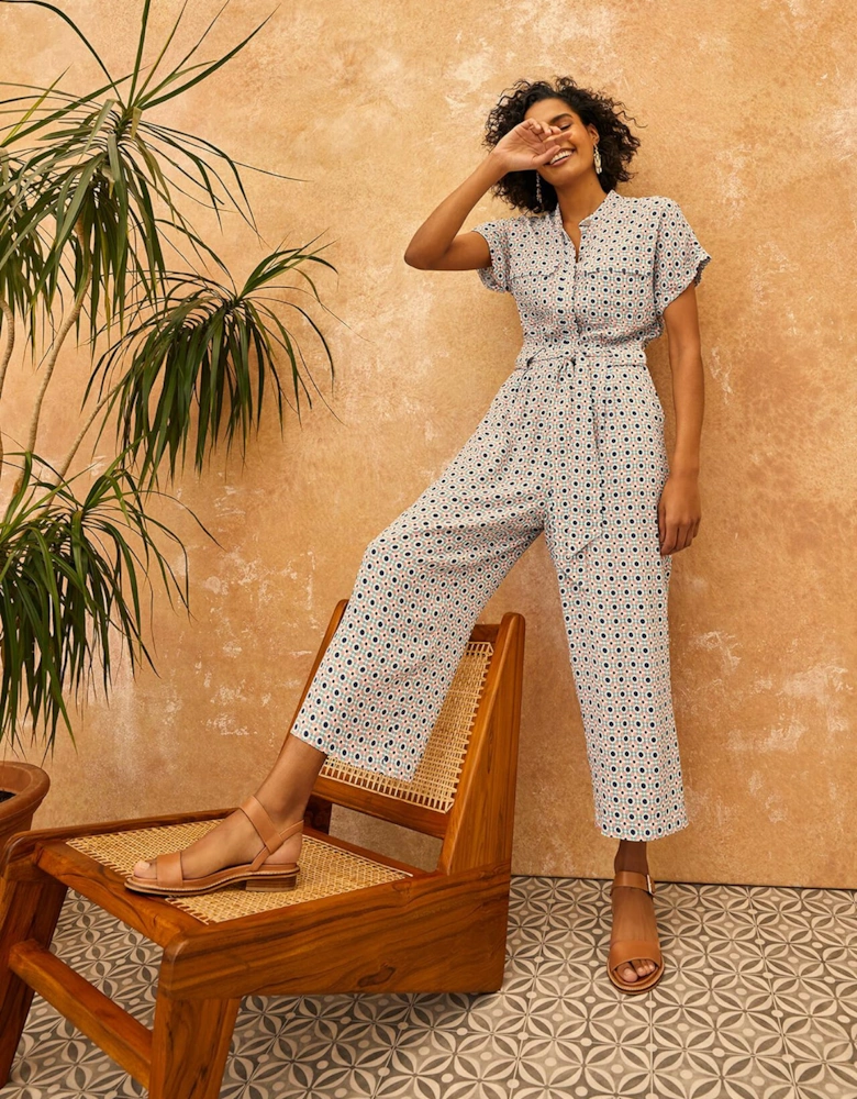 Lyla Tile Print Jumpsuit