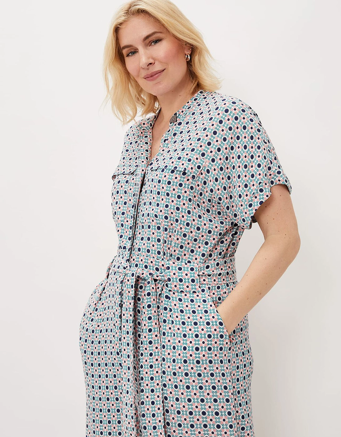 Lyla Tile Print Jumpsuit