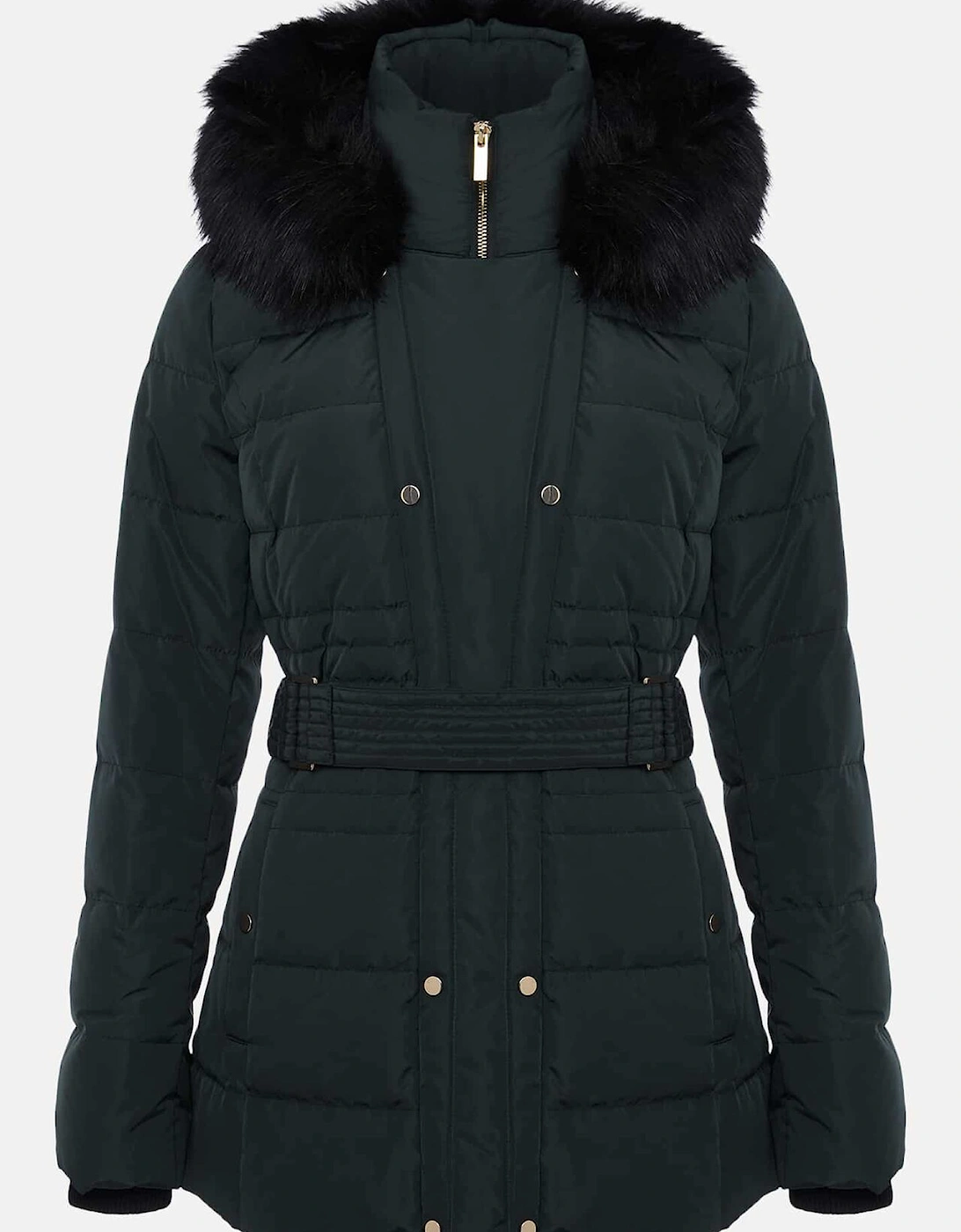 Leonor Tie Belted Short Puffer