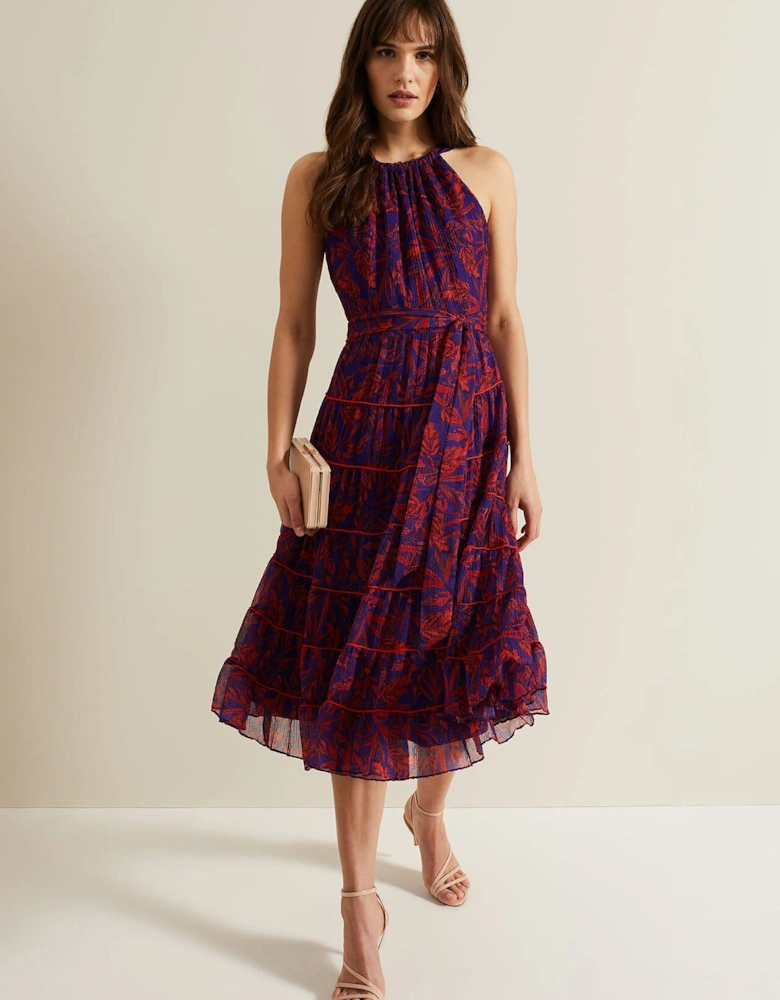 Gillian Halterneck Midi Dress