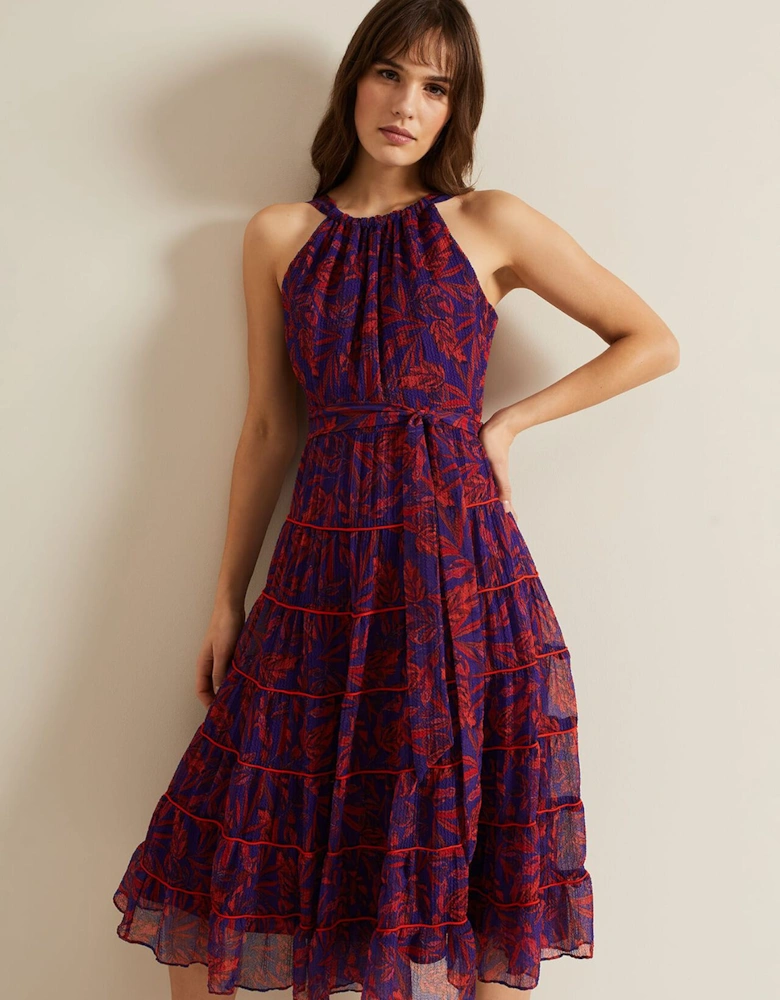 Gillian Halterneck Midi Dress