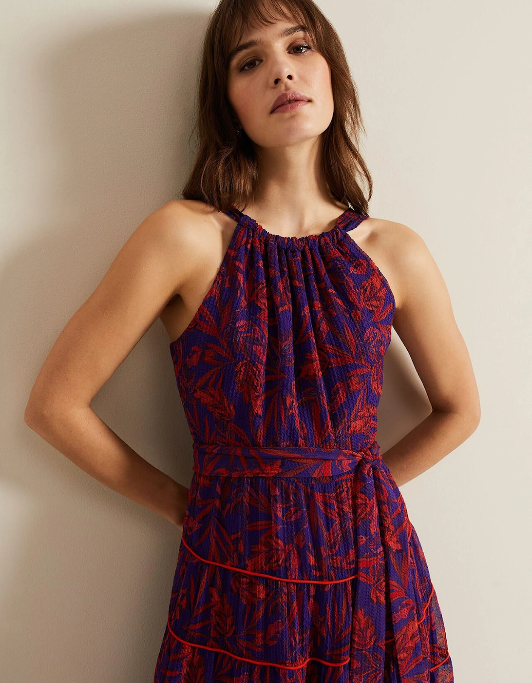 Gillian Halterneck Midi Dress