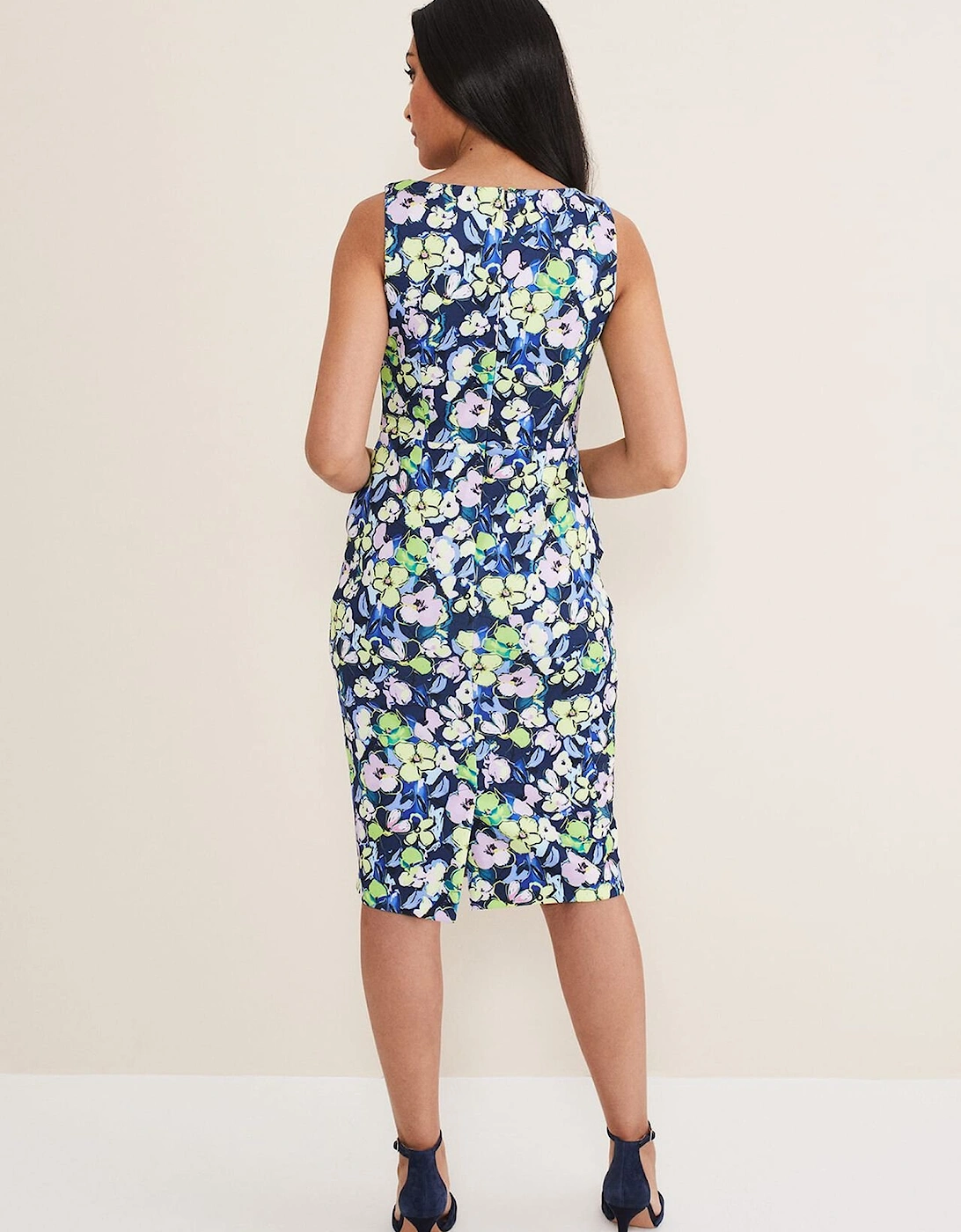 Petite Loretta Printed Scuba Dress