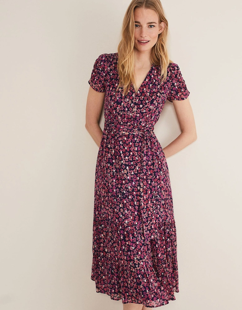 Azalea Ditsy Short Sleeve Midi Dress