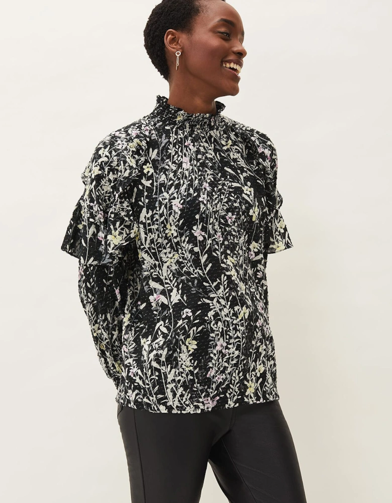 Daphne Floral Frill Blouse