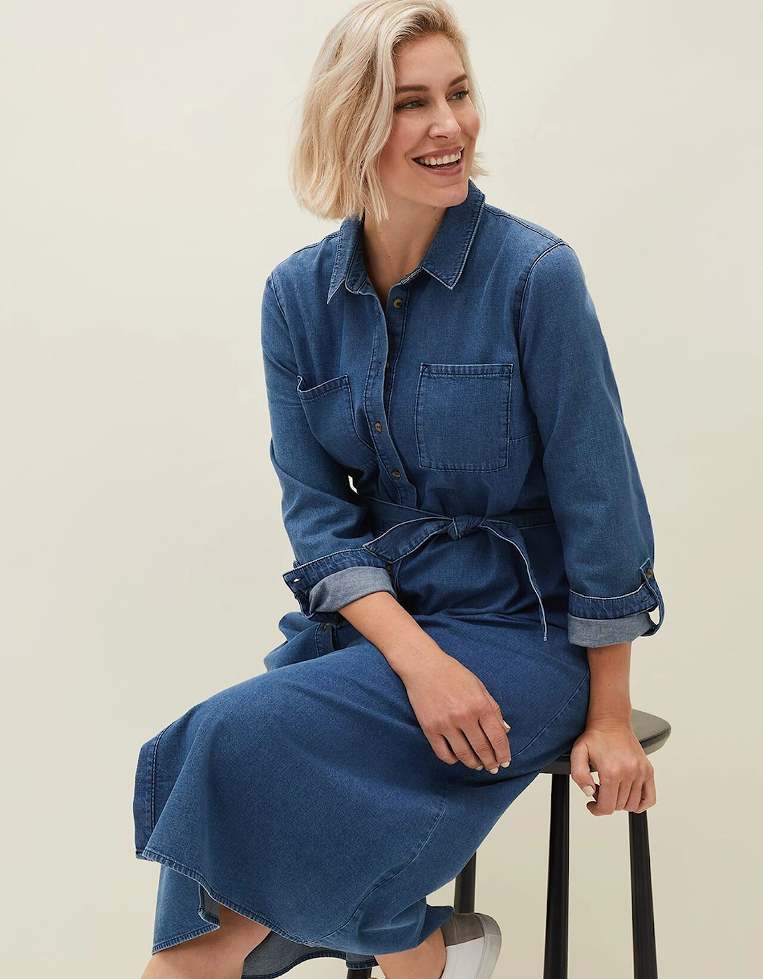 Hettie Denim Midi Dress