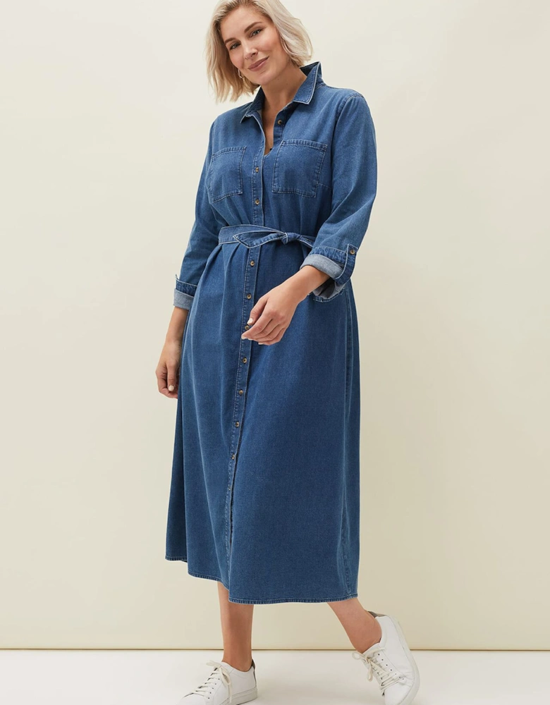 Hettie Denim Midi Dress