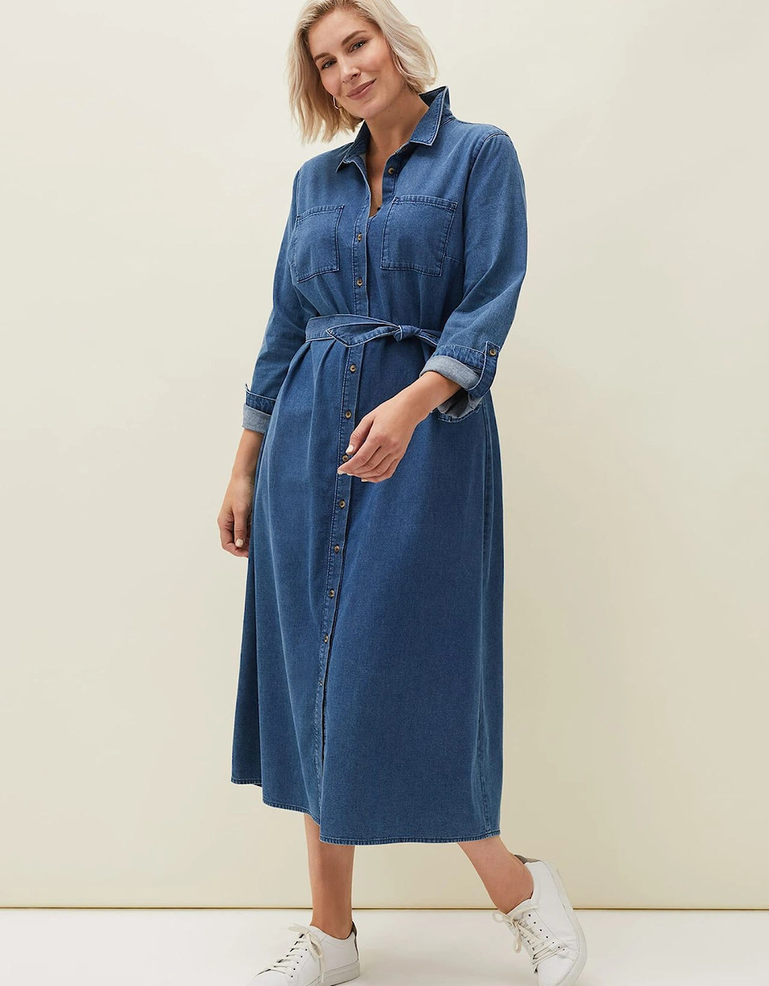 Hettie Denim Midi Dress