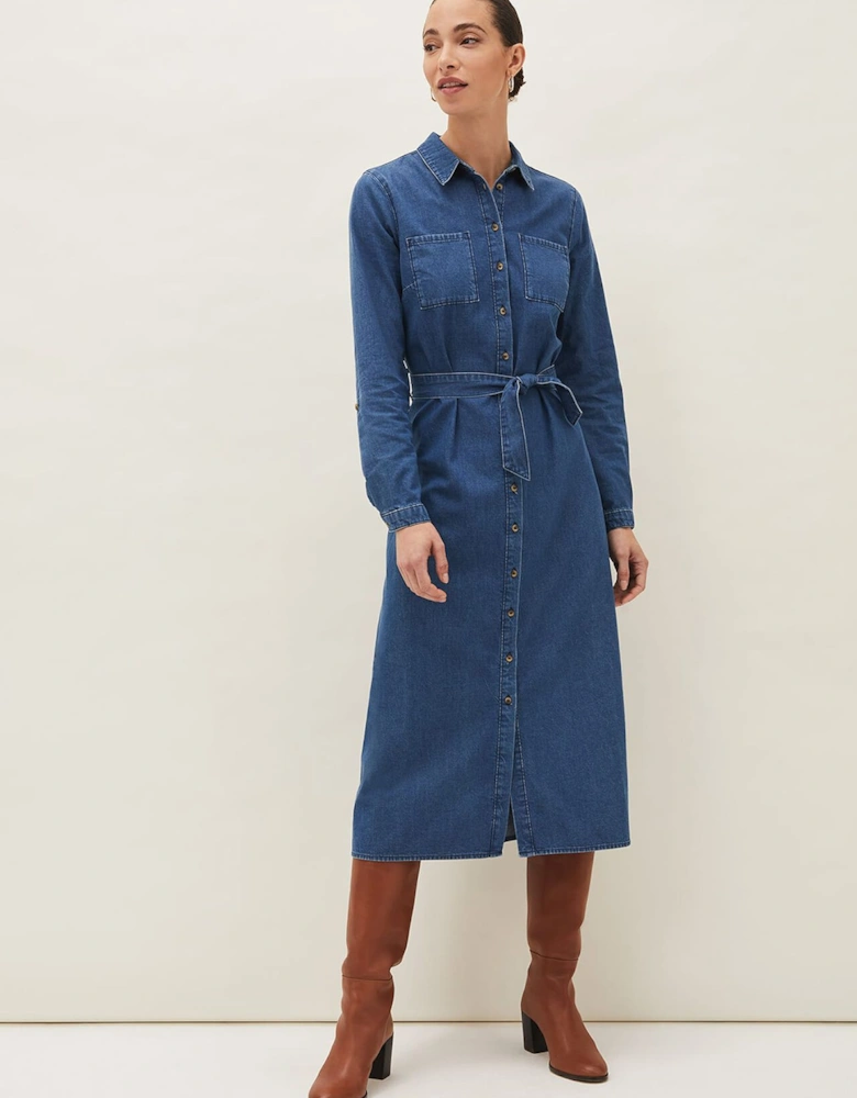 Hettie Denim Midi Dress