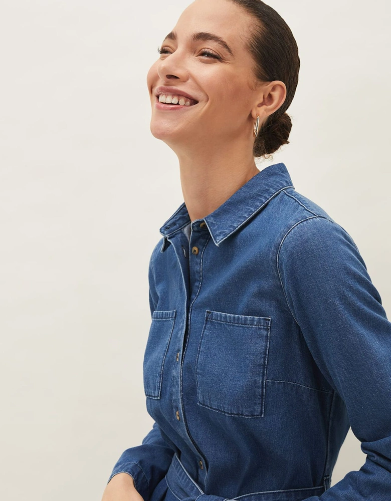 Hettie Denim Midi Dress