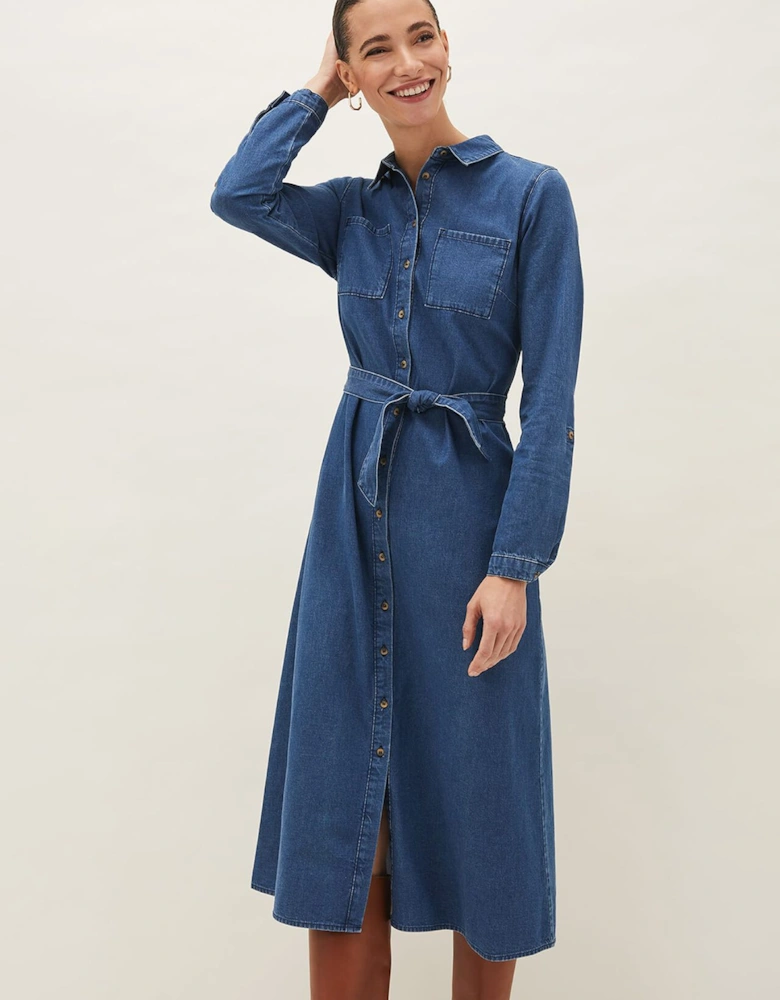 Hettie Denim Midi Dress