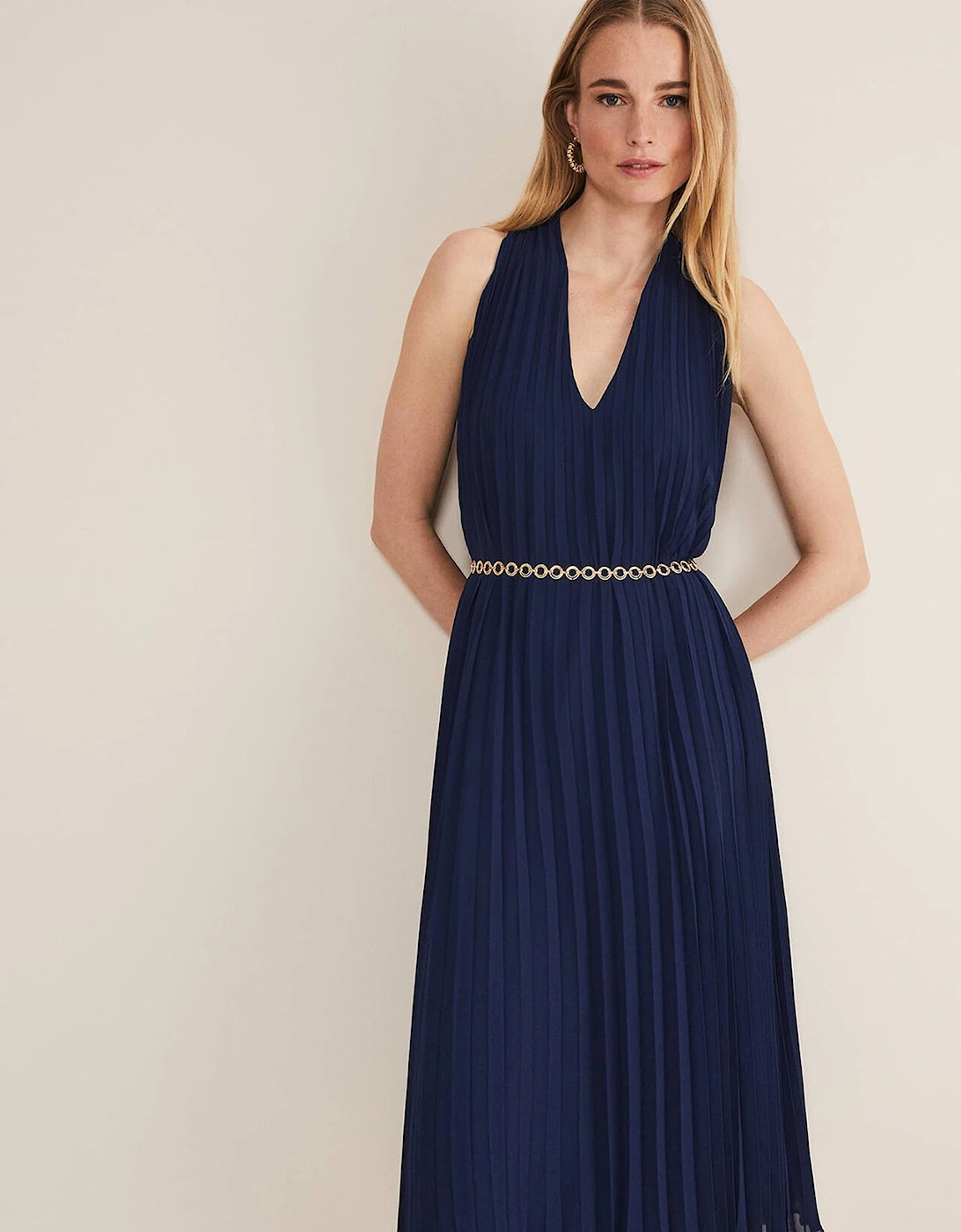 Tabitha Pleated Midi Dress