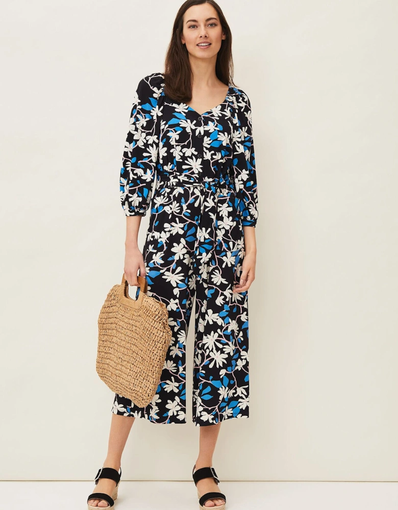 Magnolia Floral Jersey Jumpsuit