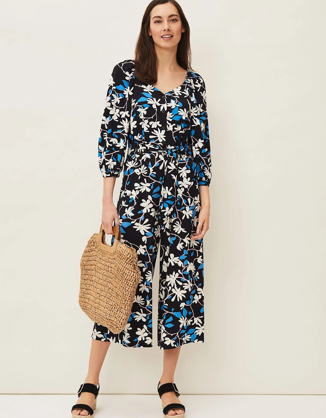 Magnolia Floral Jersey Jumpsuit, 9 of 8