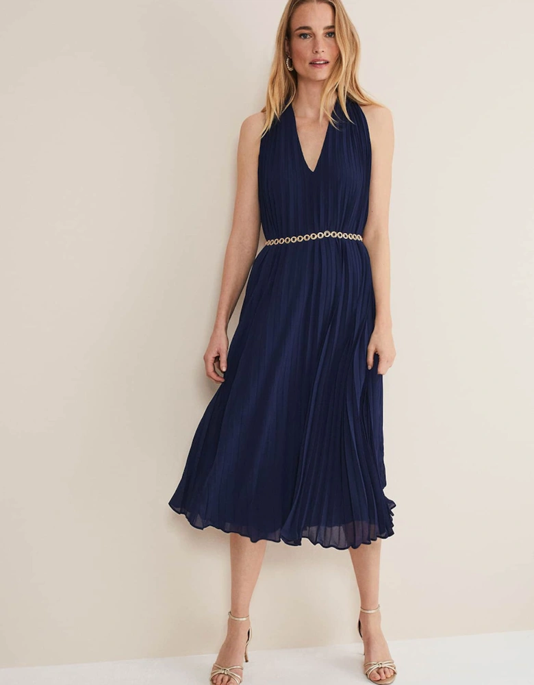 Tabitha Pleated Midi Dress