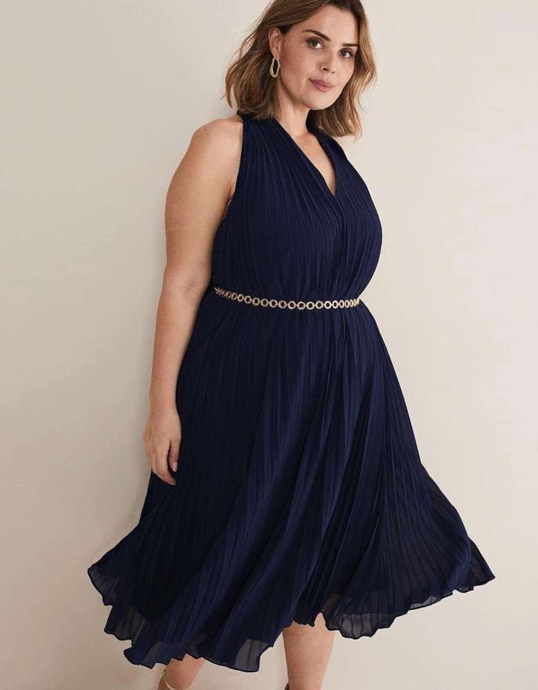 Tabitha Pleated Midi Dress