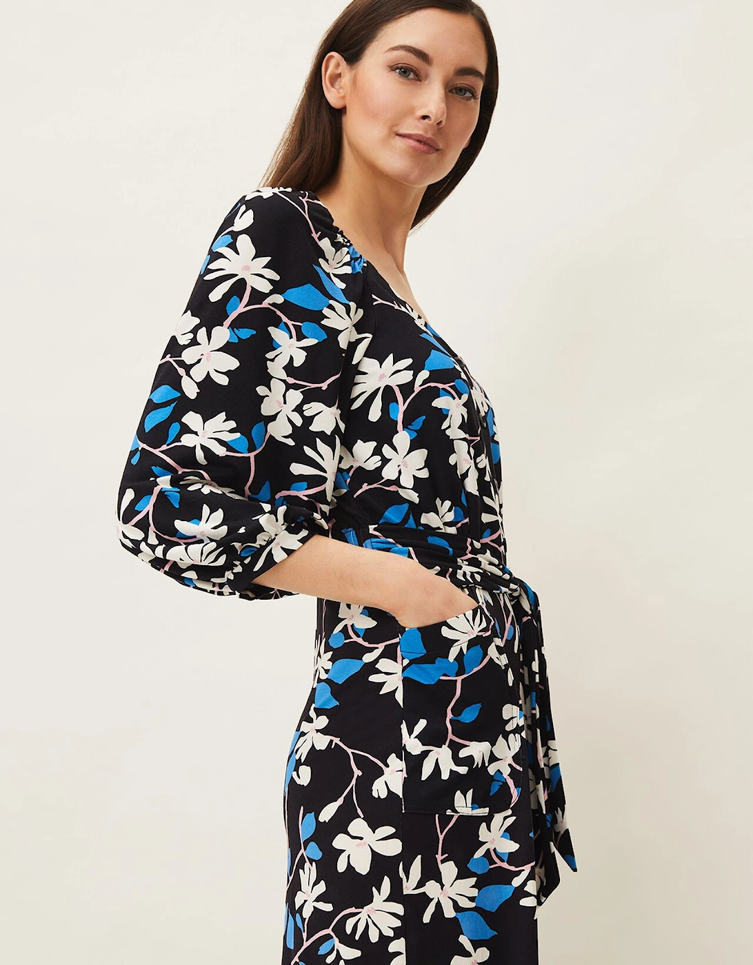 Magnolia Floral Jersey Jumpsuit