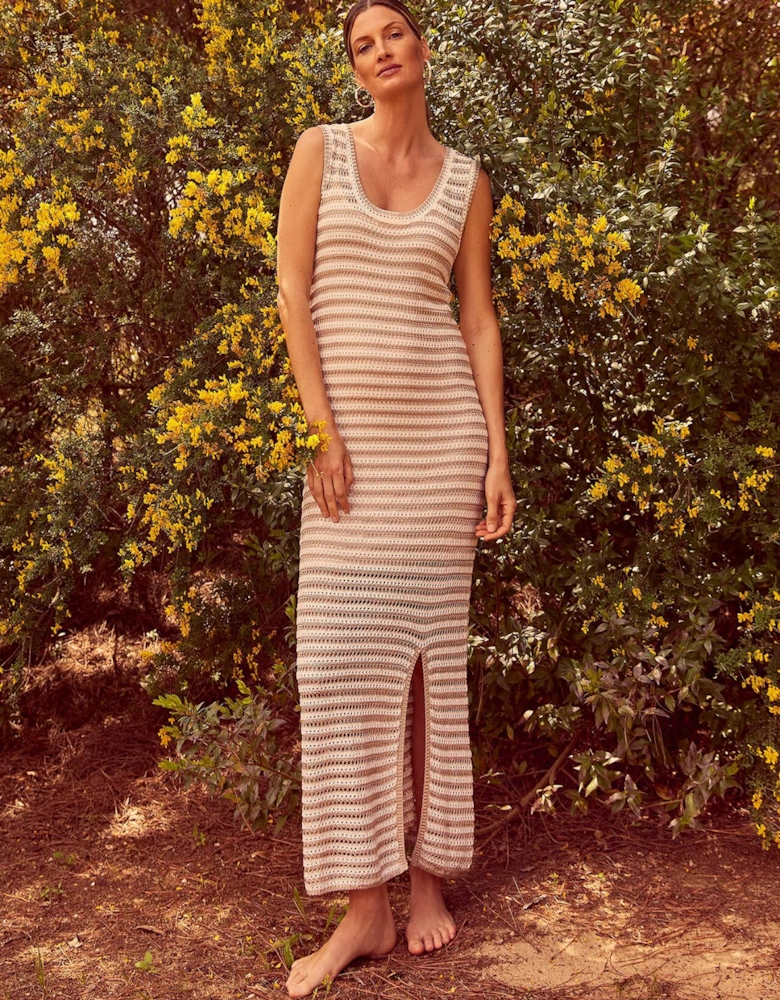 Kimmy Crochet Stripe Maxi Dress