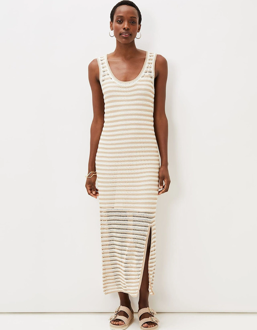 Kimmy Crochet Stripe Maxi Dress