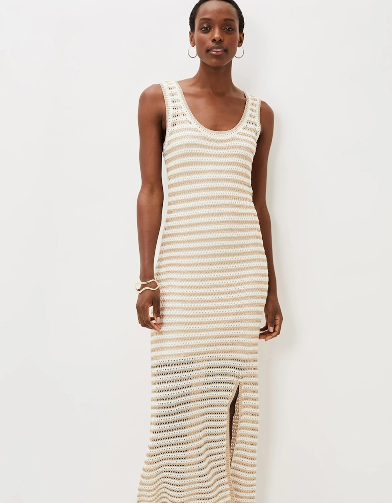 Kimmy Crochet Stripe Maxi Dress