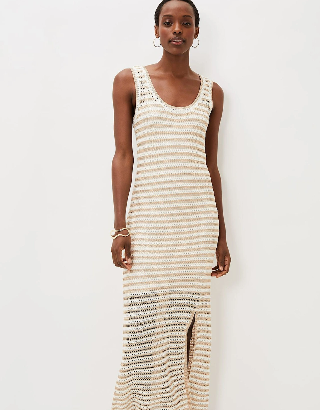 Kimmy Crochet Stripe Maxi Dress