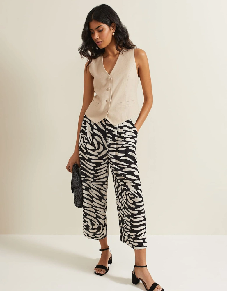 Malaya Abstract Print Culottes