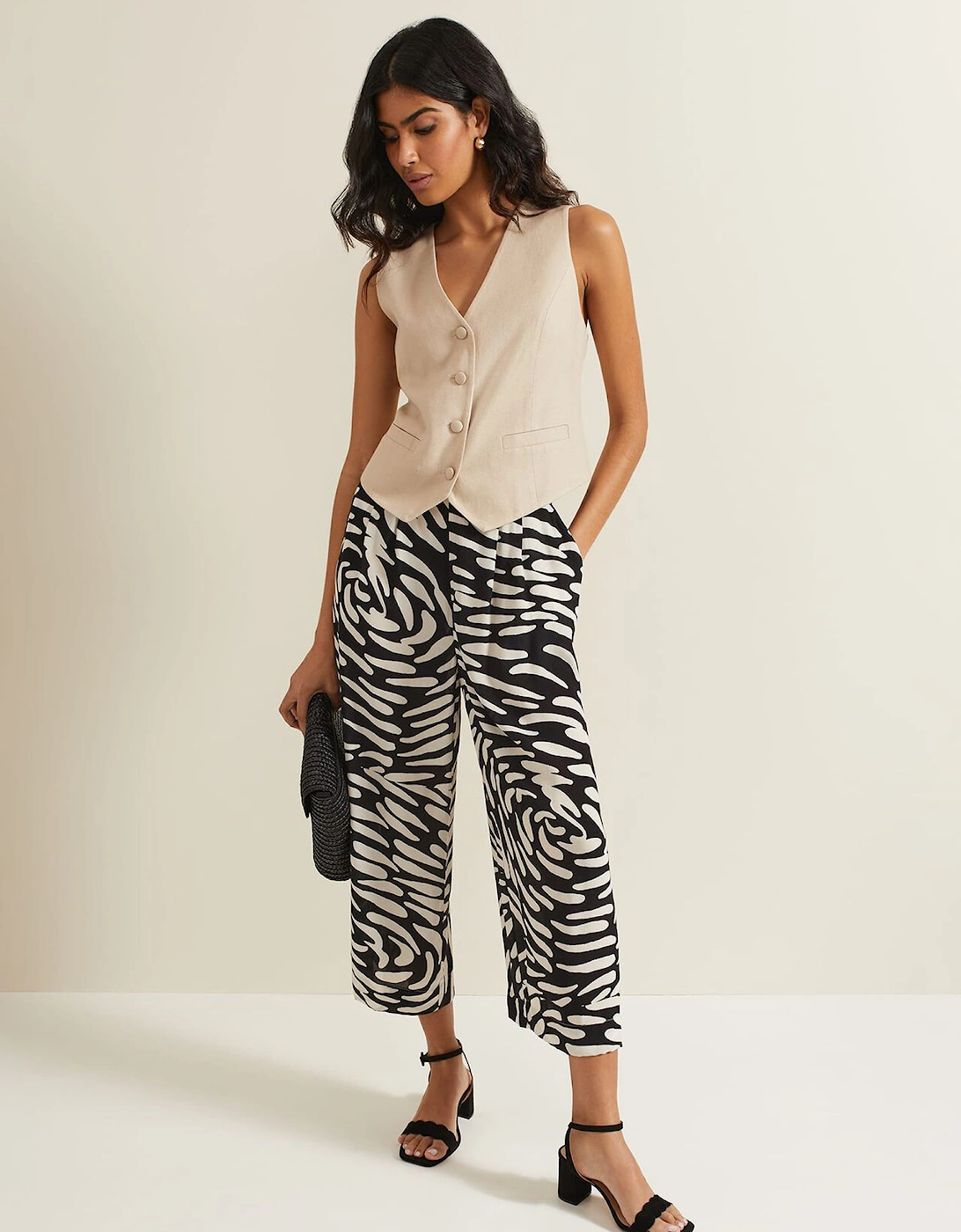 Malaya Abstract Print Culottes