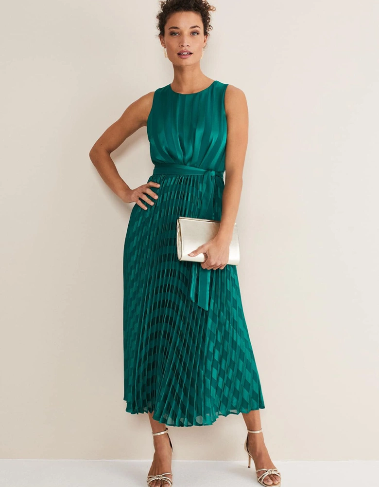 Beverley Stripe Jacquard Midaxi Dress