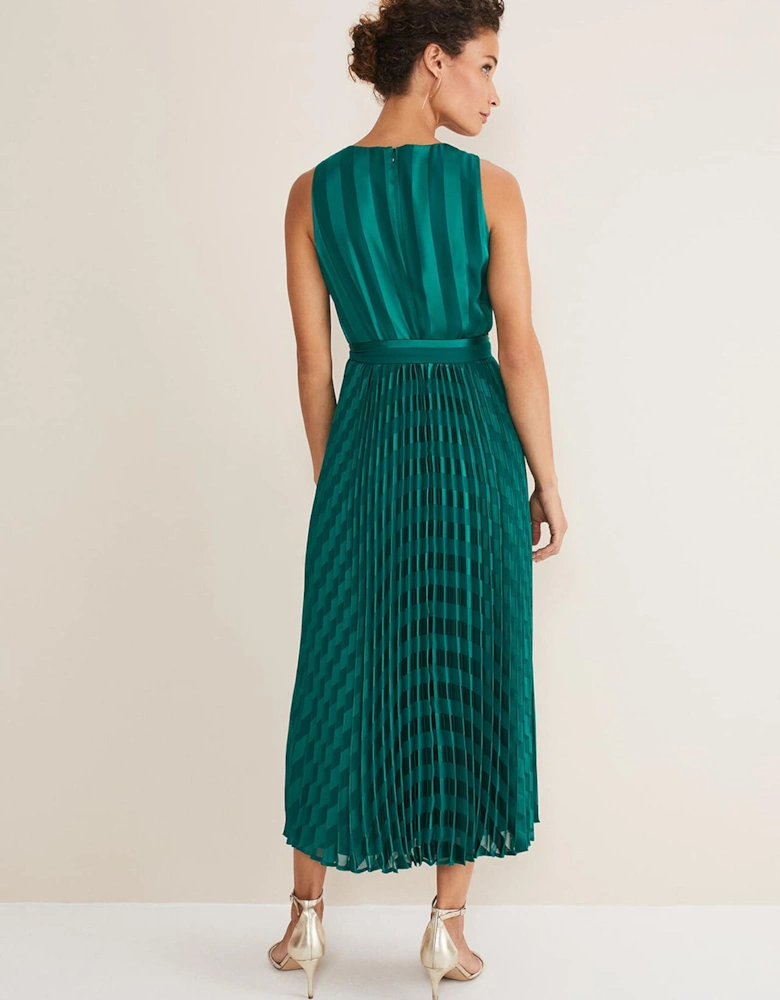 Beverley Stripe Jacquard Midaxi Dress