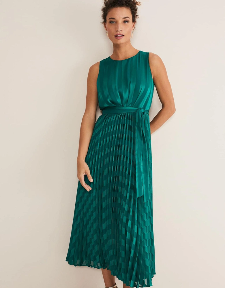 Beverley Stripe Jacquard Midaxi Dress