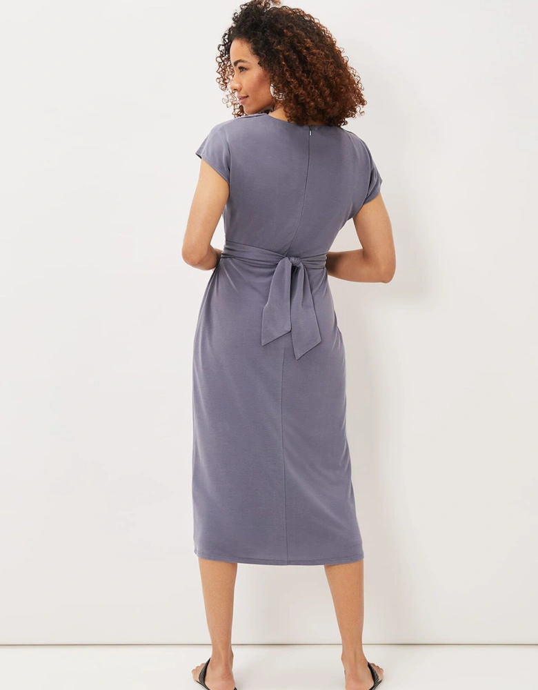 Kadence Cupro Tie Waist Dress