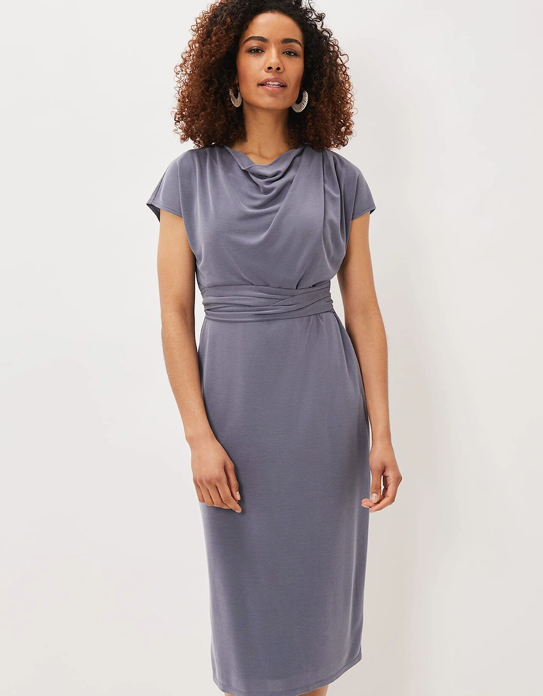 Kadence Cupro Tie Waist Dress