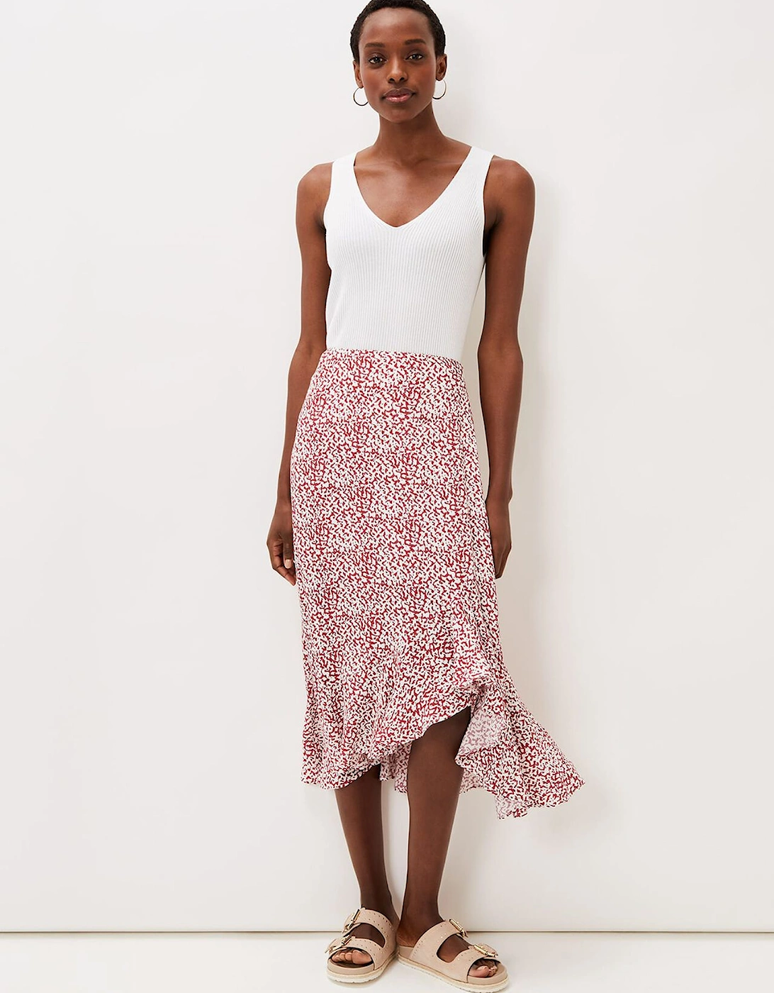 Lara Print Frill Hem Skirt, 7 of 6