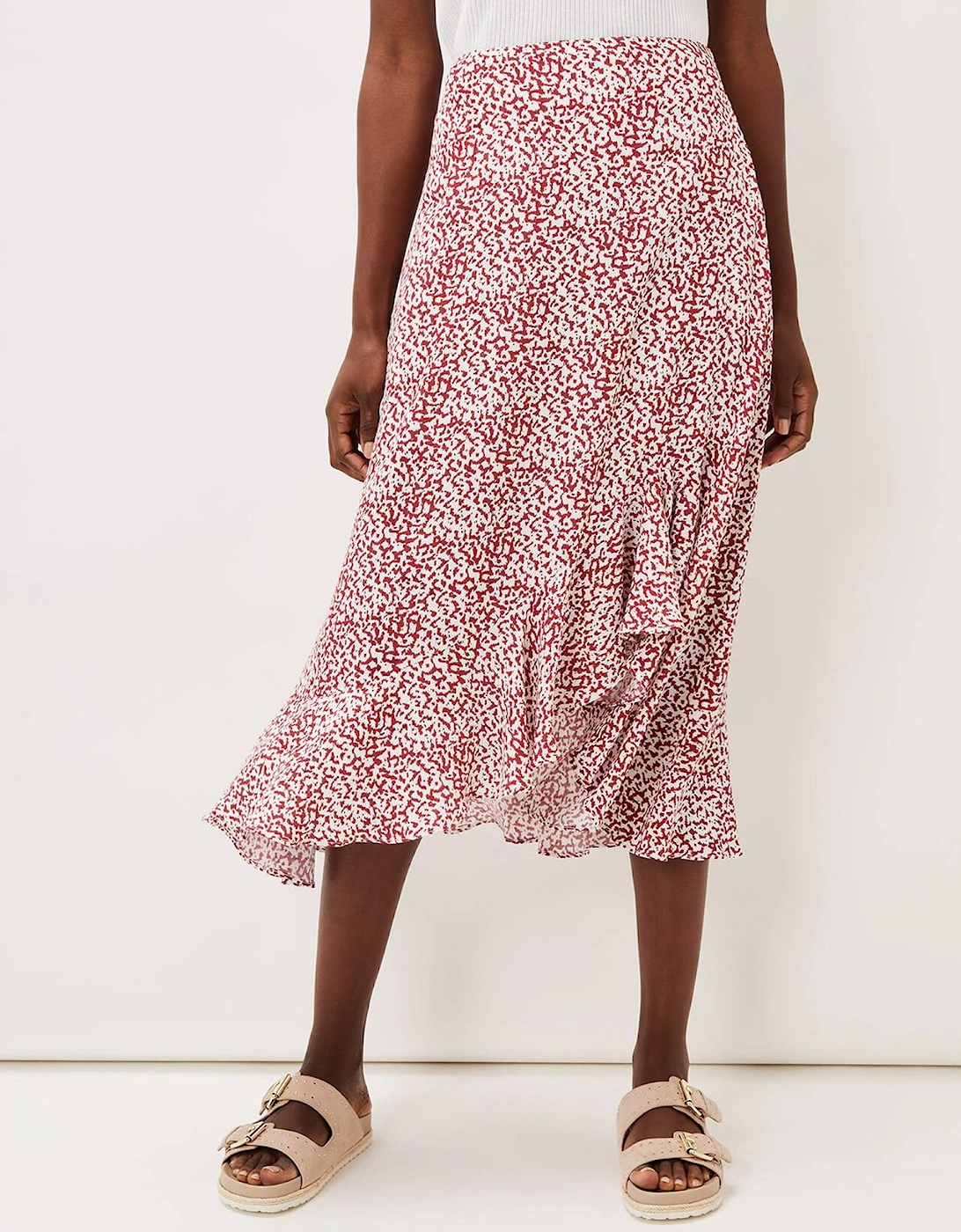 Lara Print Frill Hem Skirt