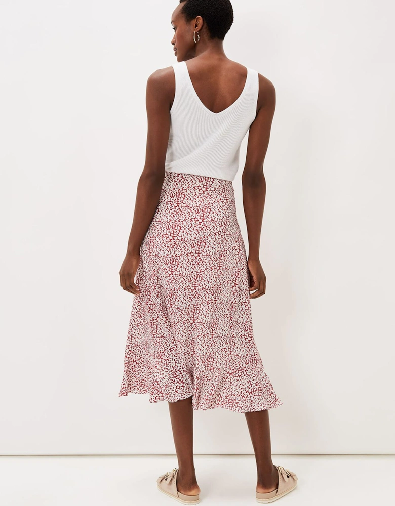 Lara Print Frill Hem Skirt