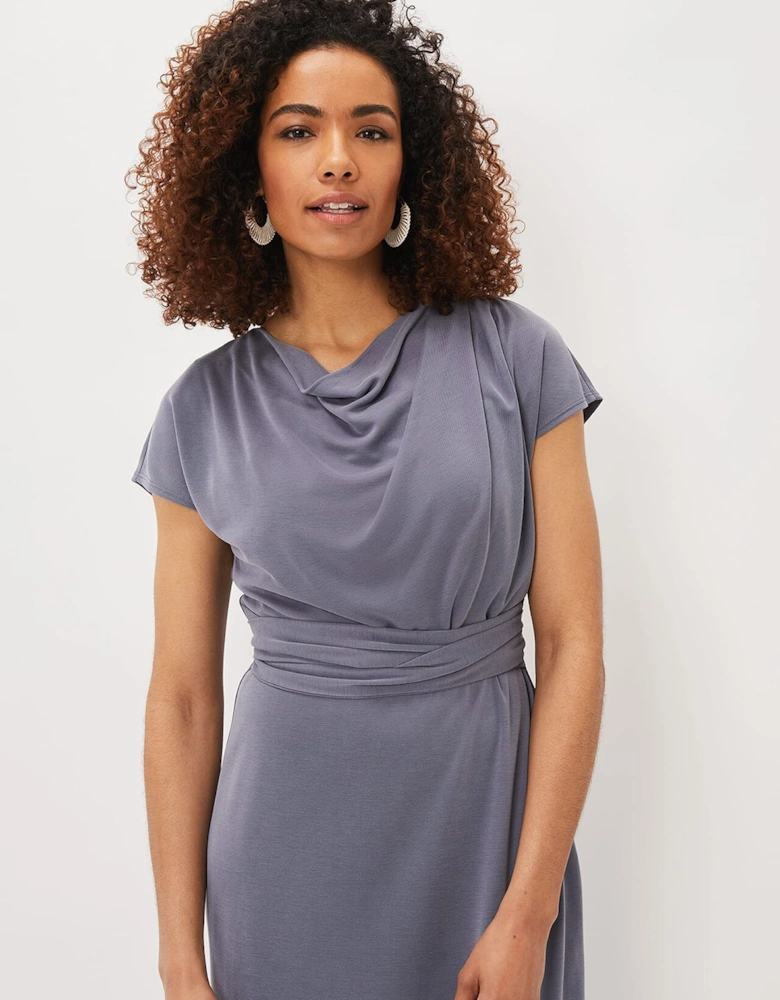 Kadence Cupro Tie Waist Dress