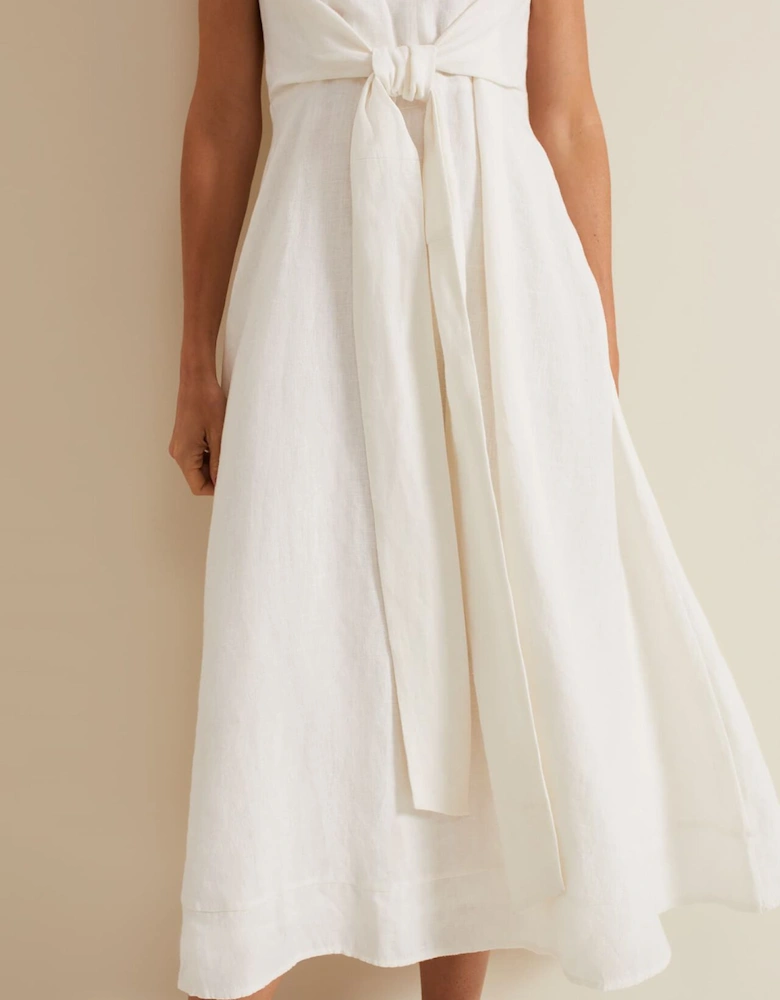 Becky Tie Front Midi Dress