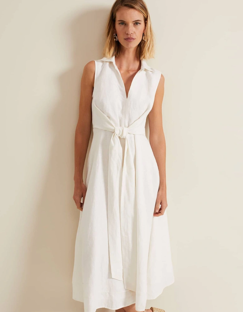 Becky Tie Front Midi Dress