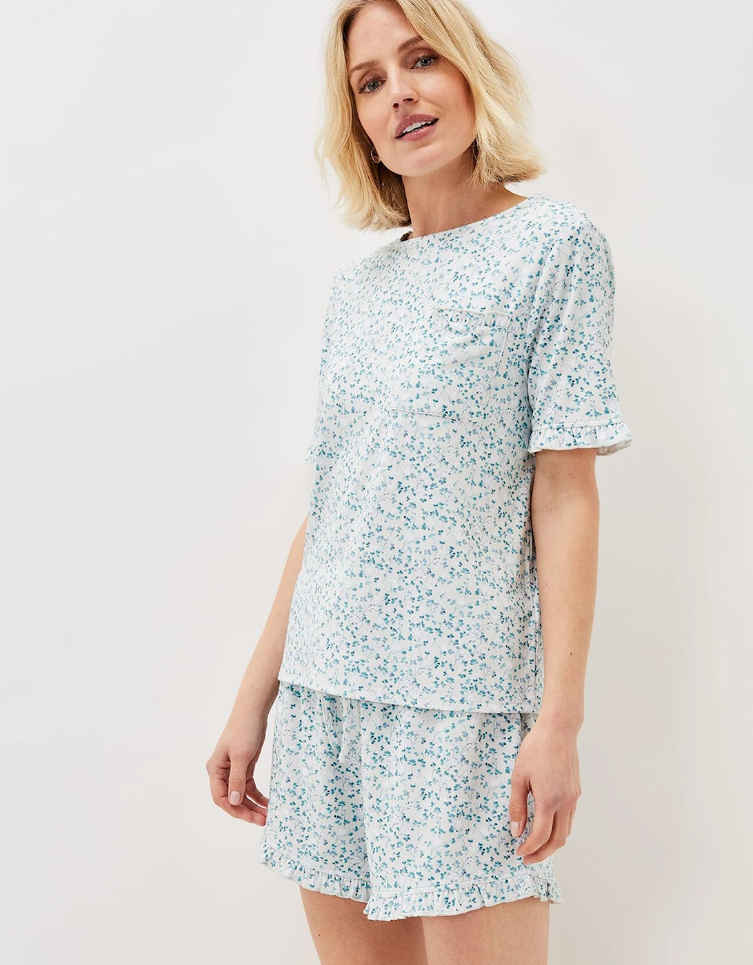 Iona Ditsy Print Pj Set, 7 of 6